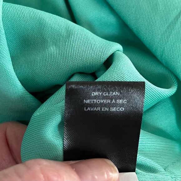 Tahari ASL Side Knot Stretch Crepe Seafoam Green Sheath Knee Length Dress 4 NWT - Picture 12 of 14